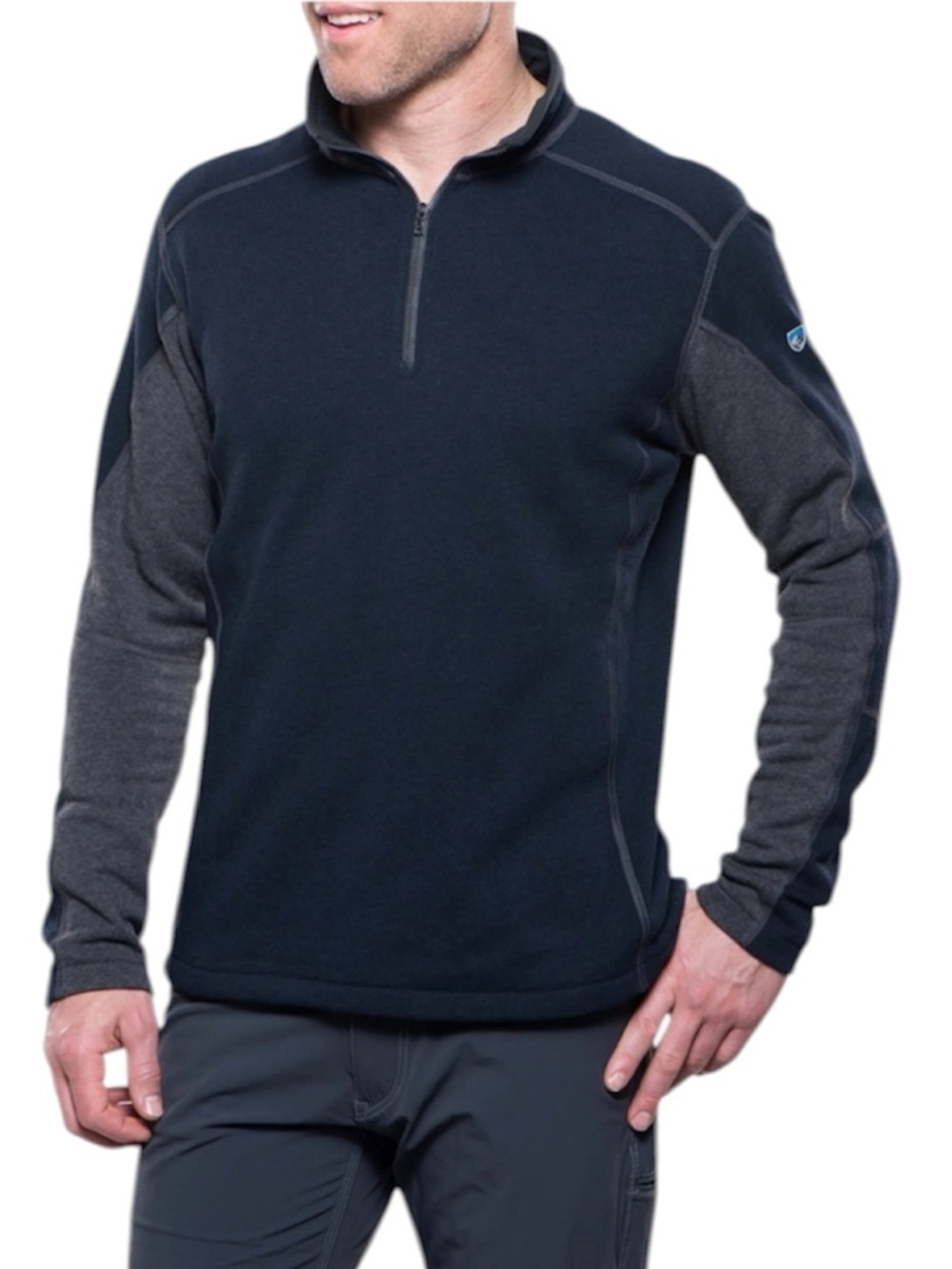 Kuhl | Men’s Revel 1/4 Zip in Mutiny Blue/Steel Size XL